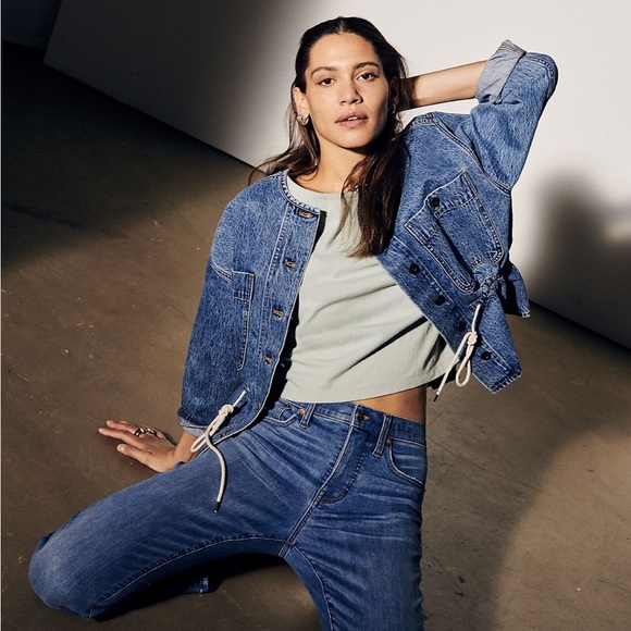 Madewell Jackets & Blazers - Madewell Denim Claremont Drawstring Jacket in Saybrook Wash